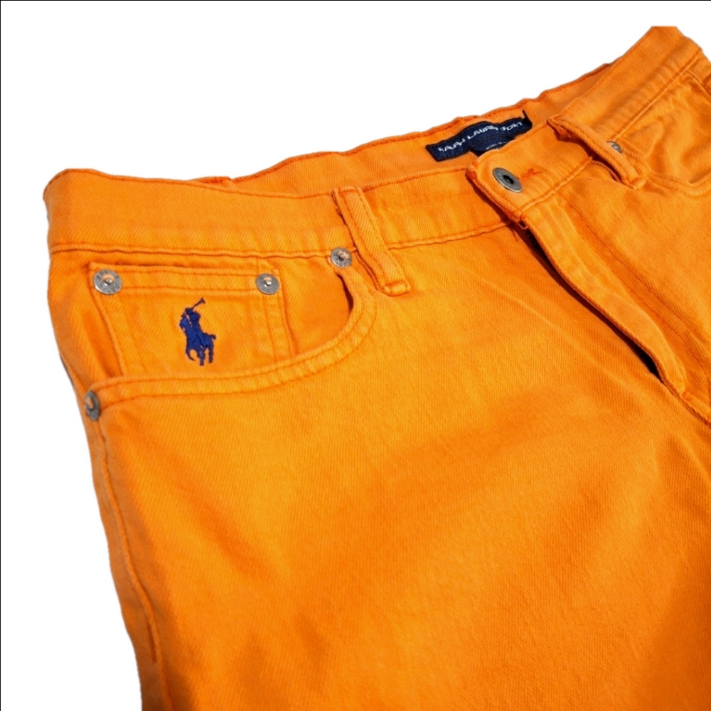 Polo by Ralph Lauren 30 Women's Denim Orange Shorts - Picture 5 of 5